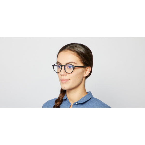 Blue - Light Optical Glasses / Style D / Black - Shade Files